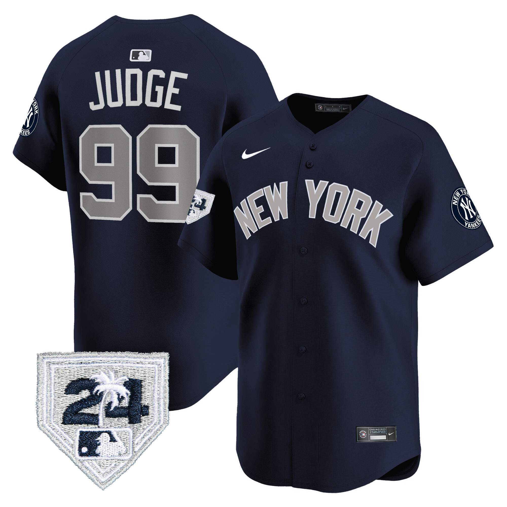 Aaron Judge Men's New York Yankees 2024 Spring Training Patch Vapor Premier Limited V2 Alternate Jersey - All Stitched