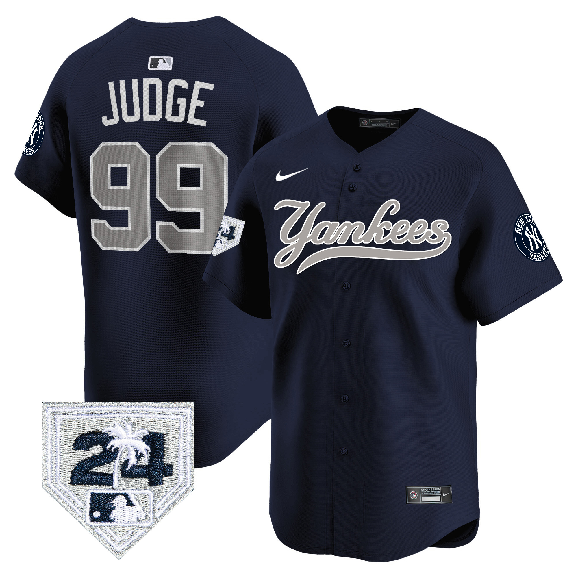 Aaron Judge Men's New York Yankees 2024 Spring Training Patch Vapor Premier Limited V6 Alternate Jersey - All Stitched