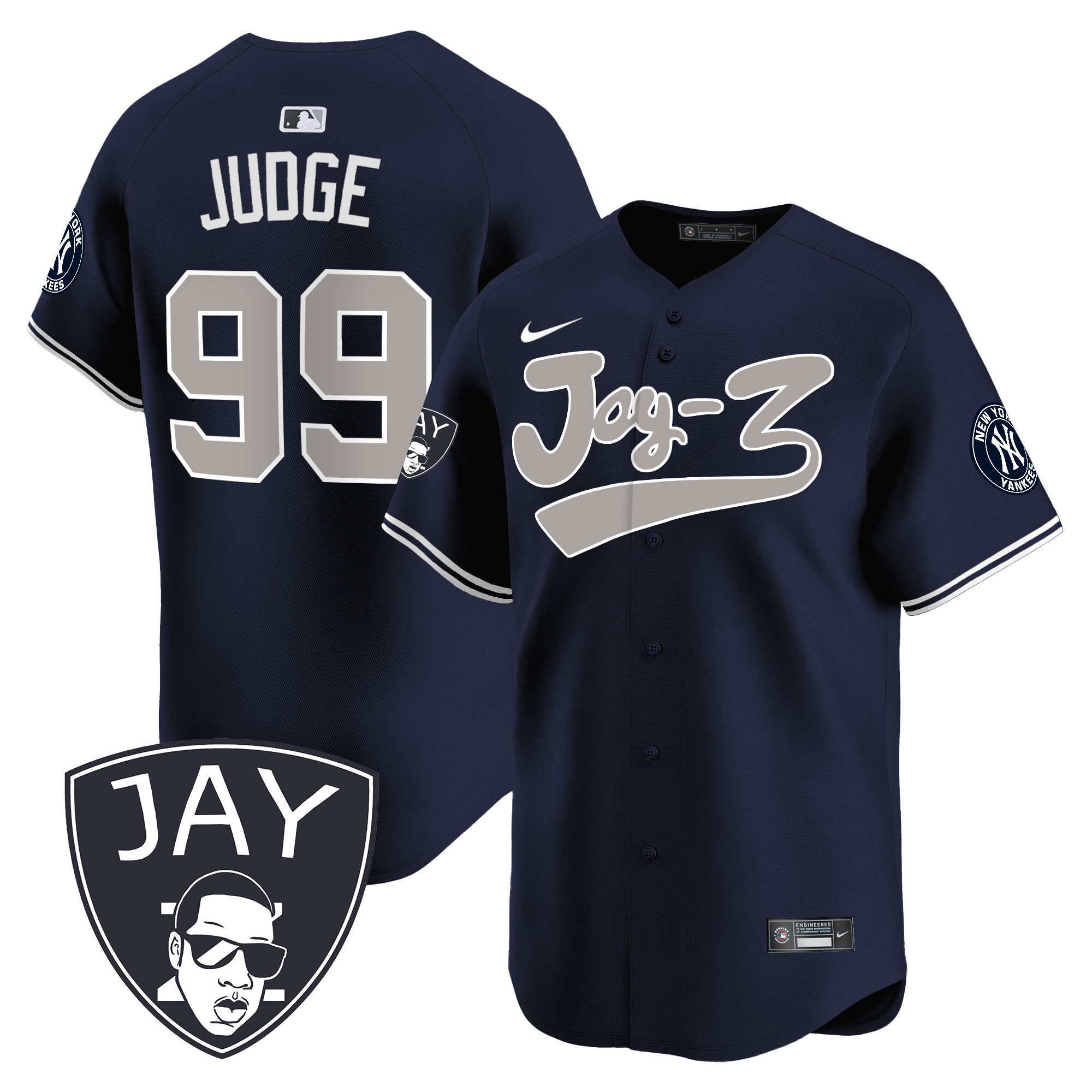 Aaron Judge Men's New York Yankees Jay-Z Vapor Premier Limited V2 Alternate Jersey - All Stitched