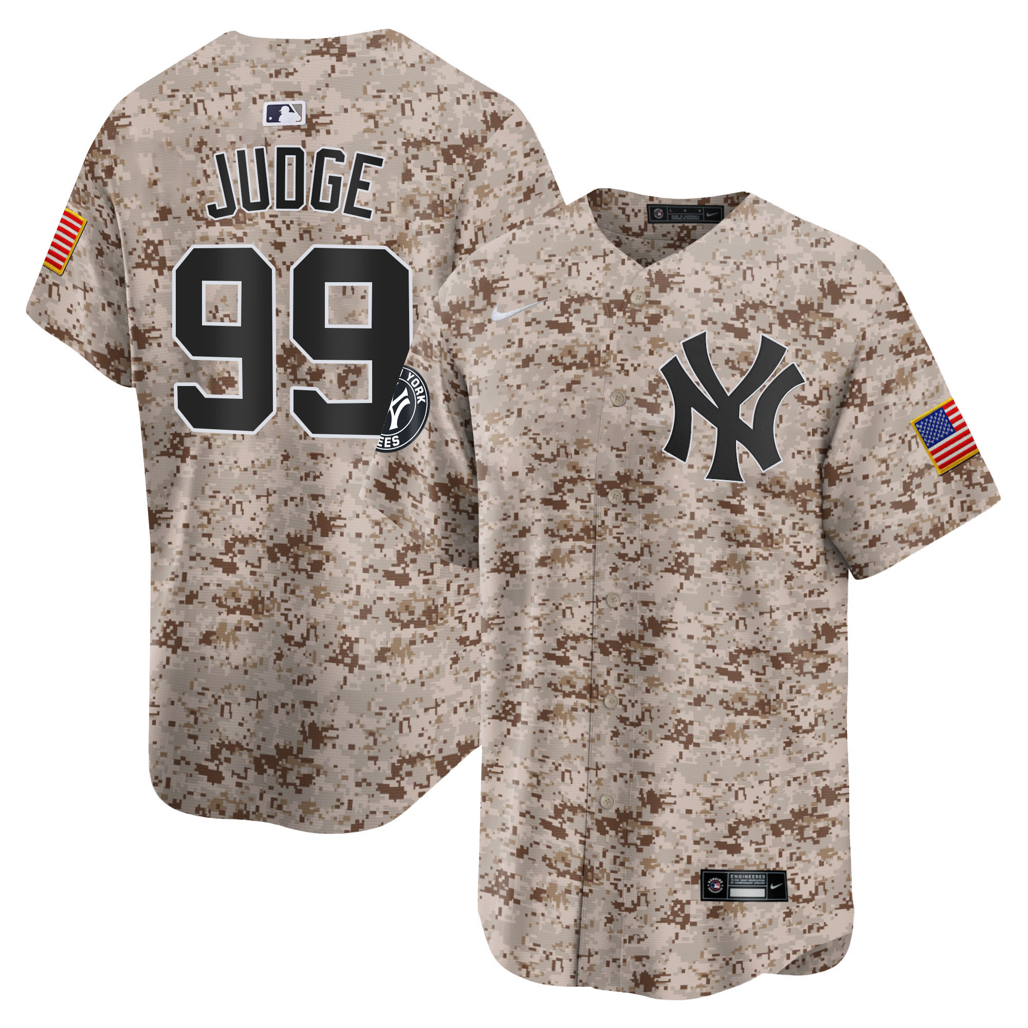 Aaron Judge Men's New York Yankees USMC Alternate Vapor Premier Limited Desert Jersey - All Stitched