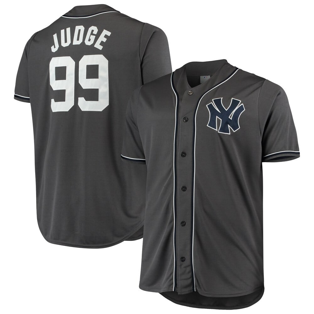 Aaron Judge New York Yankees Big And Tall Fashion Player Stitched Jersey – Charcoal
