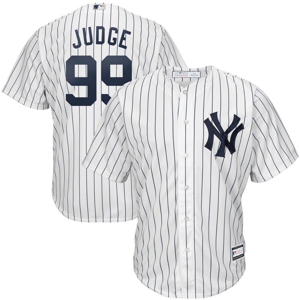 Aaron Judge New York Yankees Big And Tall Player Stitched Jersey – White