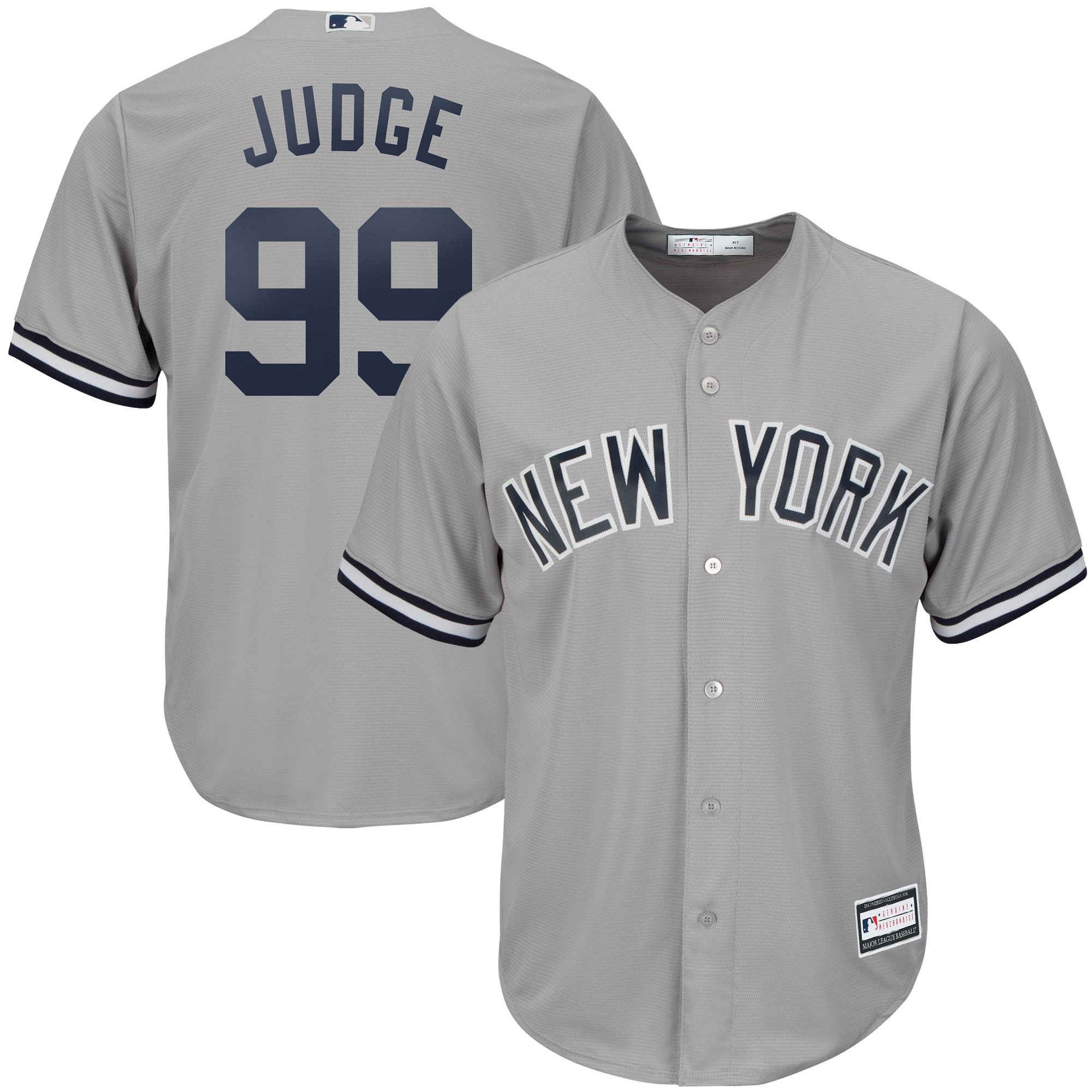 Aaron Judge New York Yankees Big And Tall  Player Stitched Jersey – Gray