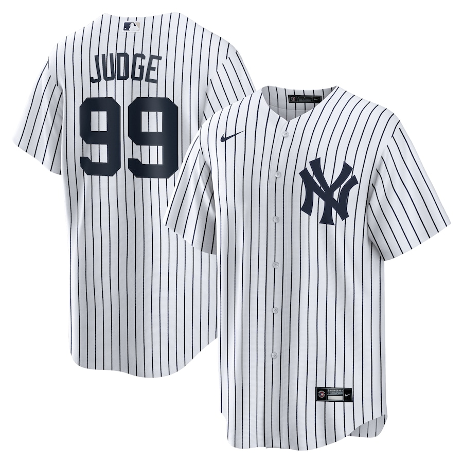 Aaron Judge New York Yankees Home Player Name Jersey – White