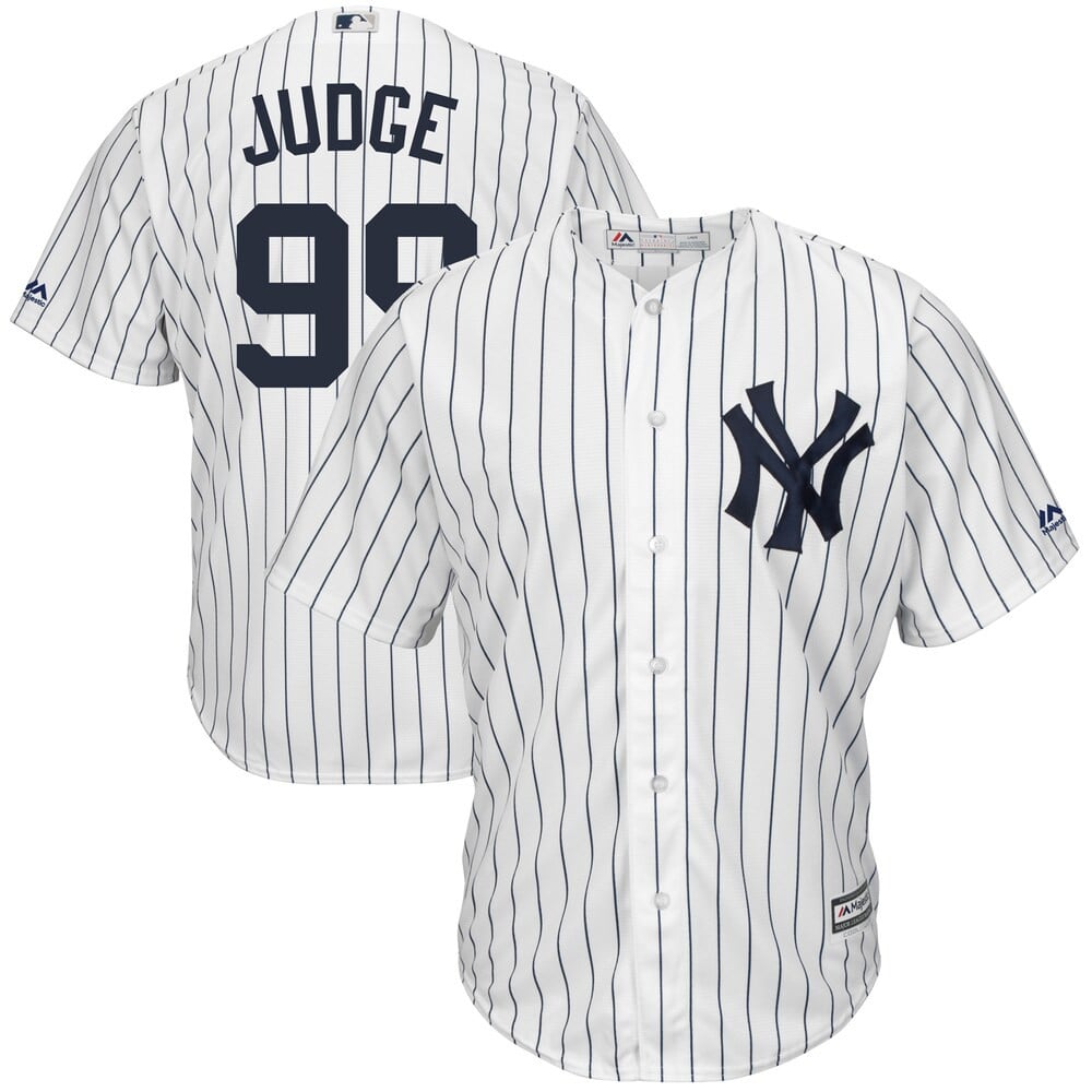 Aaron Judge New York Yankees Majestic Big And Tall Cool Base Player Stitched Jersey – White