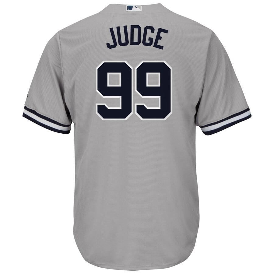Aaron Judge New York Yankees Majestic Big And Tall Cool Base Player Stitched Jersey – Gray
