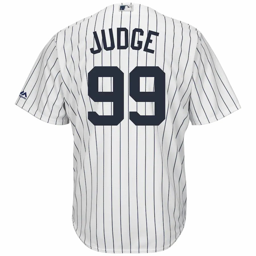Aaron Judge New York Yankees Majestic Big And Tall Cool Base Player Stitched Jersey – White