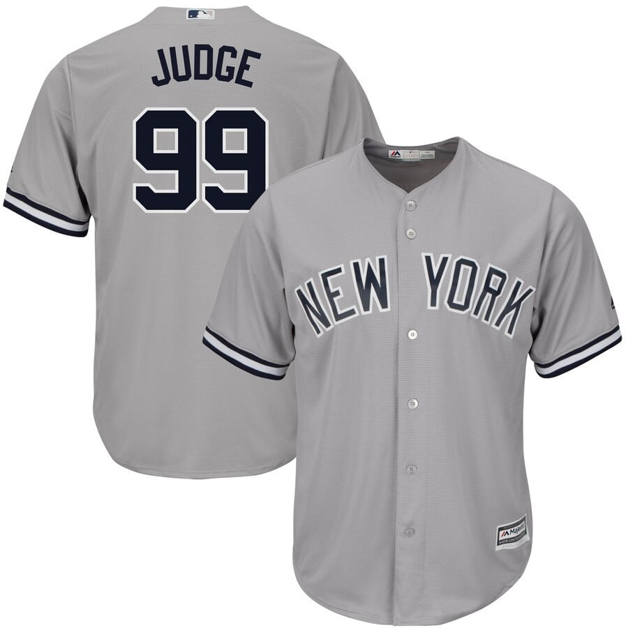 Aaron Judge New York Yankees Majestic Road Cool Base  Player Stitched Jersey – Gray