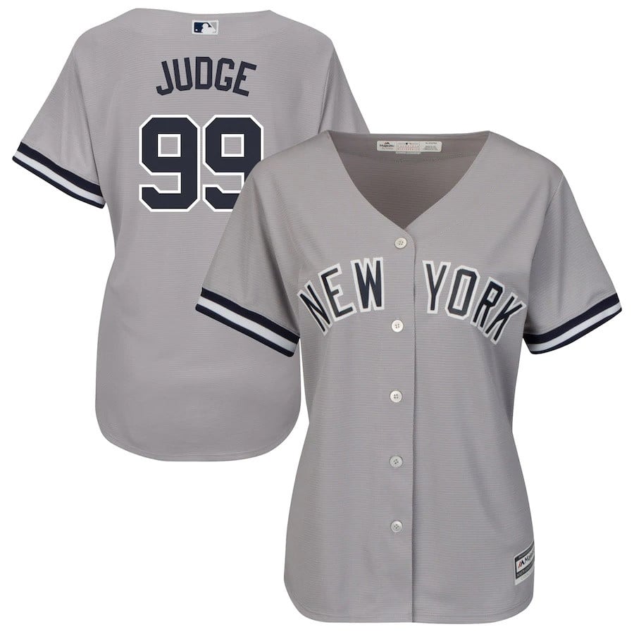Aaron Judge New York Yankees Majestic Women’s Road Cool Base  Player Stitched Jersey – Gray