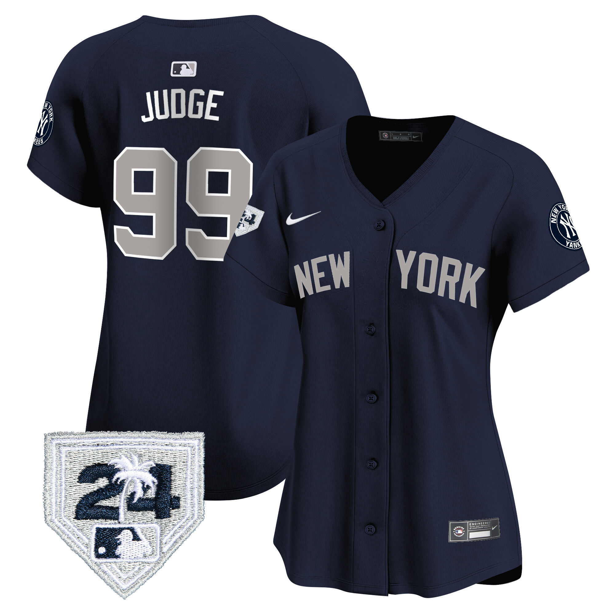 Aaron Judge Women's New York Yankees 2024 Spring Training Patch Vapor Premier Limited V2 Alternate Jersey - All Stitched