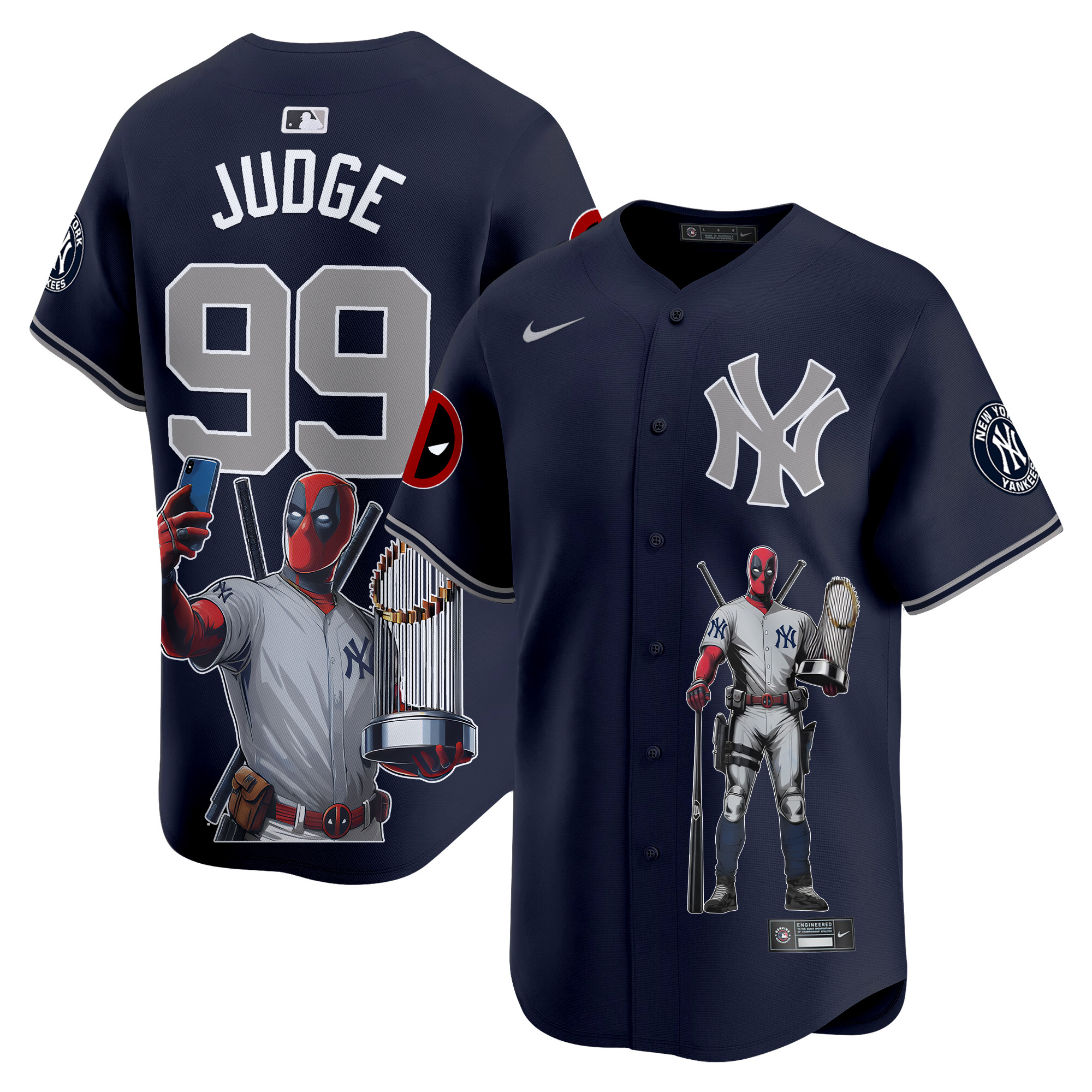 Aaron JudgeUnisex New York Yankees Deadpool Premier Limited Alternate Jersey - Printed