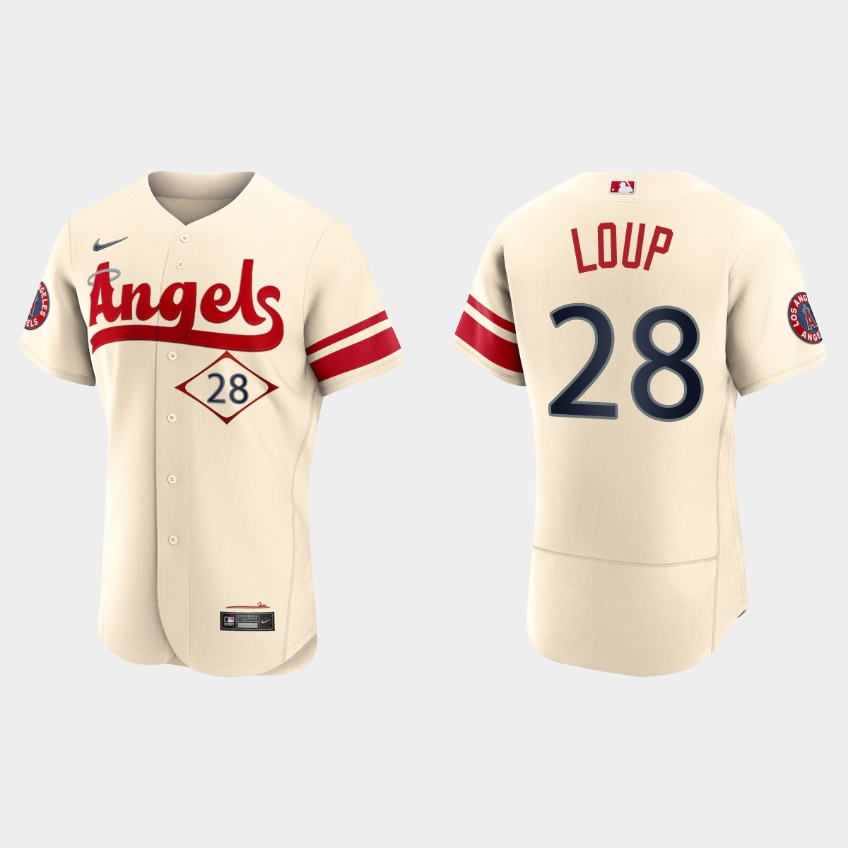 Aaron Loup Los Angeles Angels 2022 City Connect Jersey – Cream