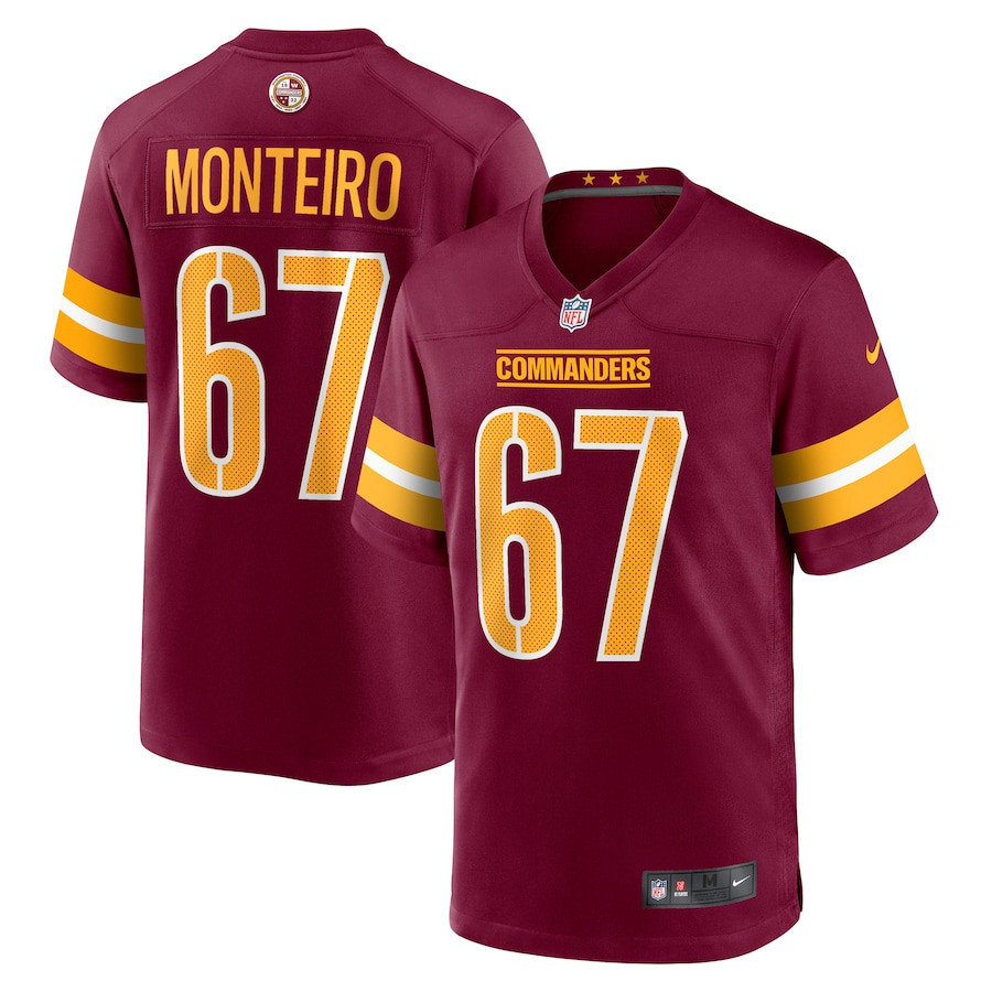 Aaron Monteiro Washington Commanders Stitched Jersey – Burgundy
