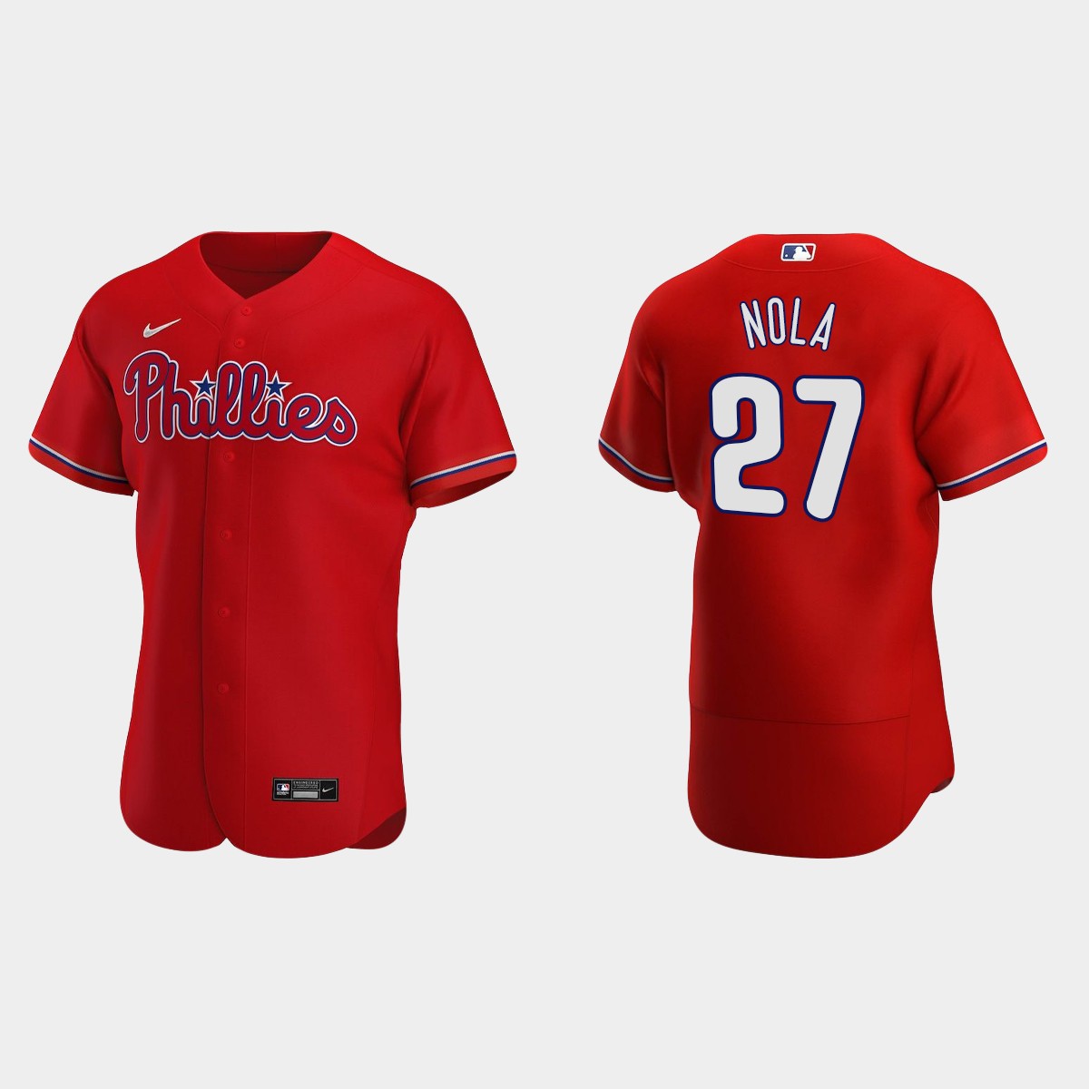 Aaron Nola #27 Philadelphia Phillies Red 2020 Alternate Jersey