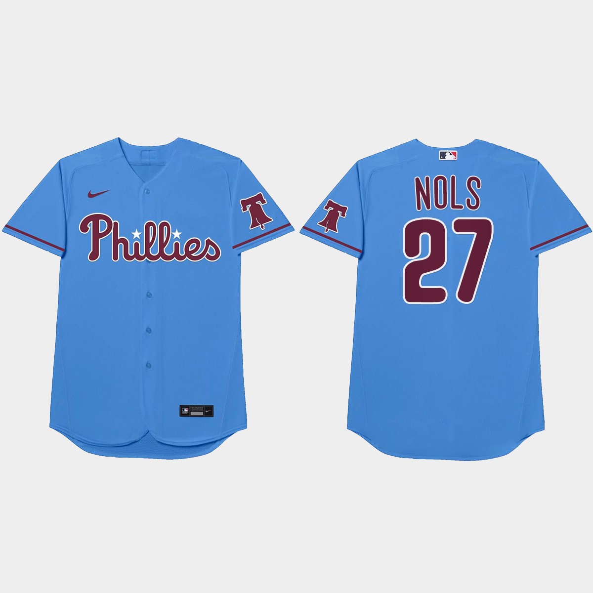 Aaron Nola 2021 Players' Weekend Nols Nickname Jersey - Blue