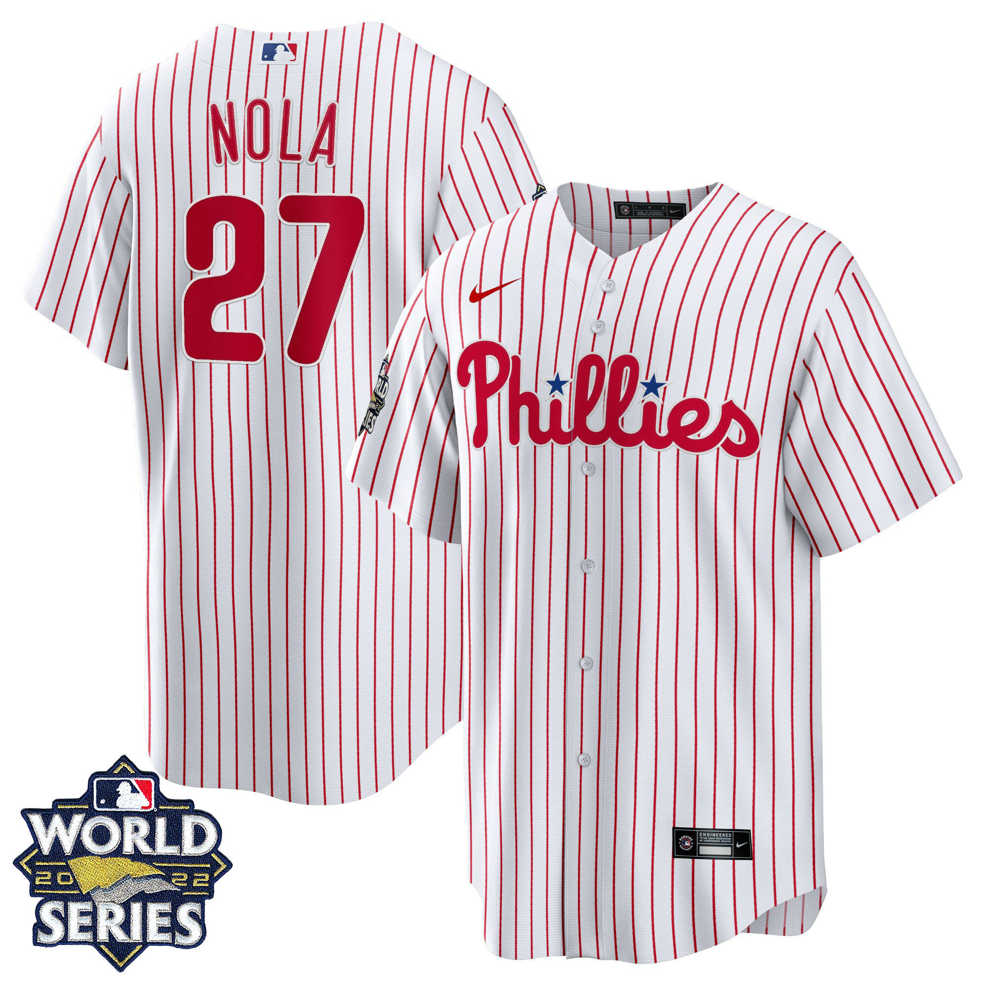 Aaron Nola Men's Philadelphia Phillies Gold 2022 World Series Cool Home Jersey - All Stitched