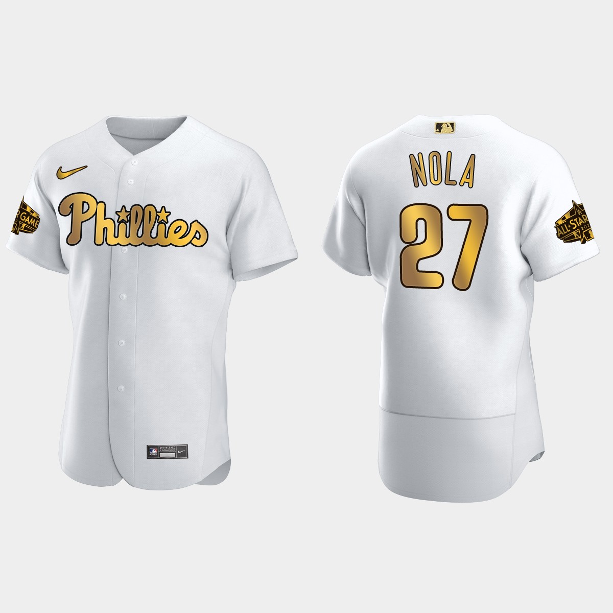 Aaron Nola Philadelphia Phillies 2022 MLB All-Star Game Jersey – White Gold