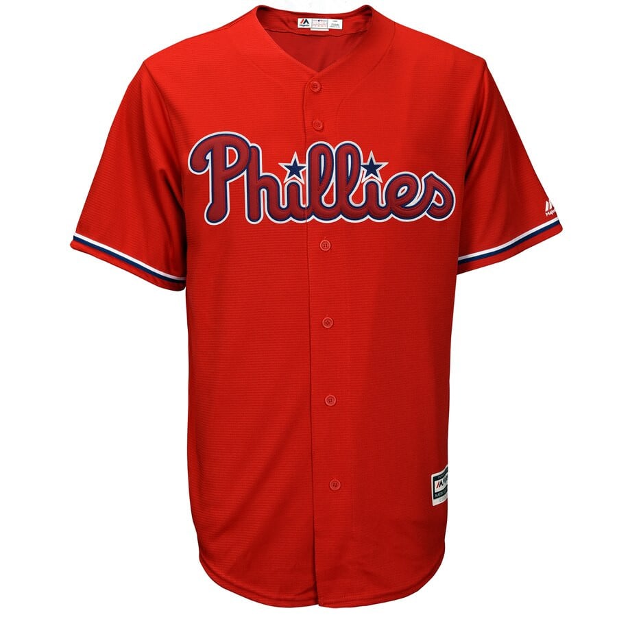 Aaron Nola Philadelphia Phillies Majestic Alternate Official Cool Base Player Stitched Jersey – Red