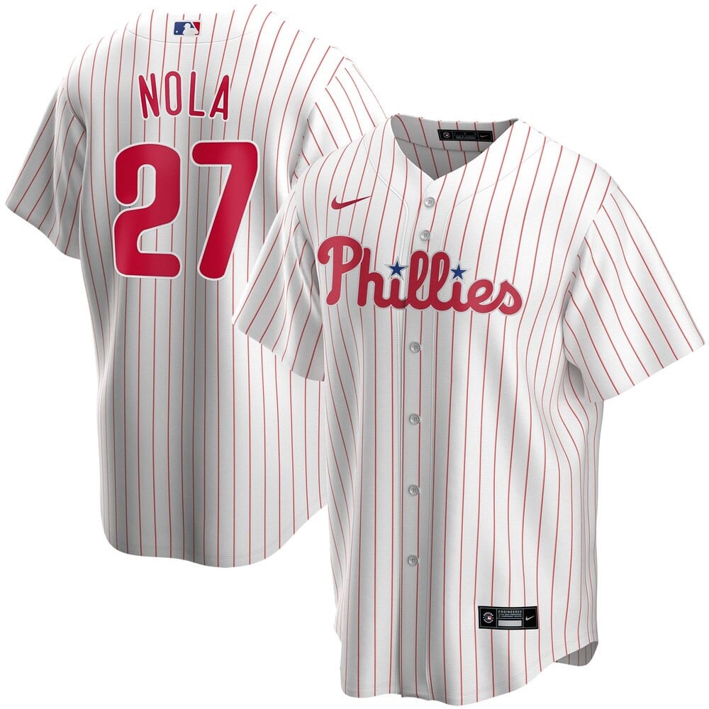 Aaron Nola Philadelphia Phillies Nike Home 2020 Player Stitched Jersey – White