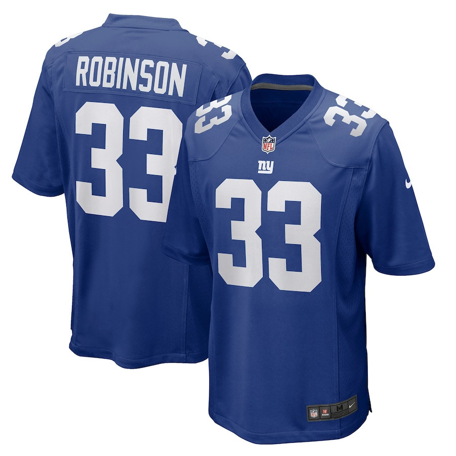 Aaron Robinson 33 New York Giants Game Player Stitched Jersey – Royal