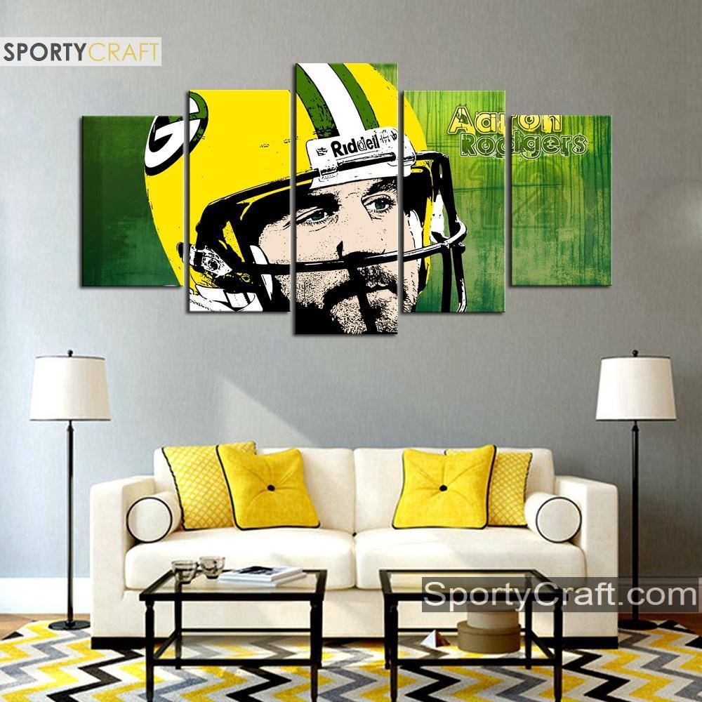 Aaron Rodgers Green Bay Packers Artistic Canvas
