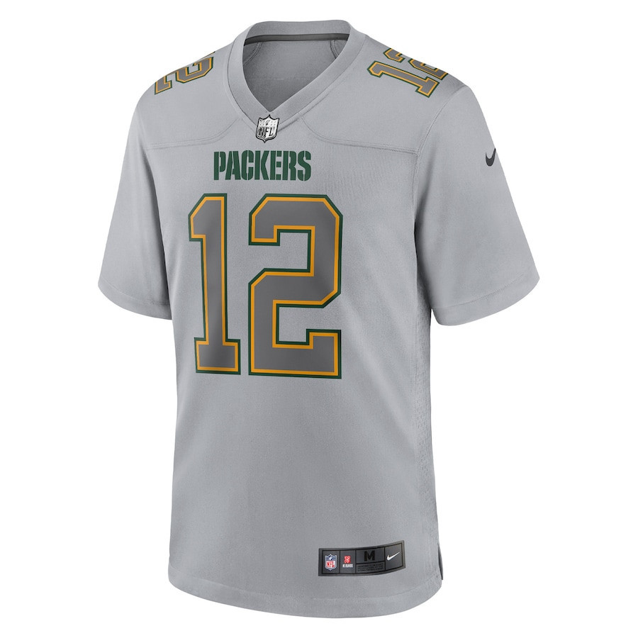 Aaron Rodgers Green Bay Packers Atmosphere Fashion Game Stitched Jersey – Gray