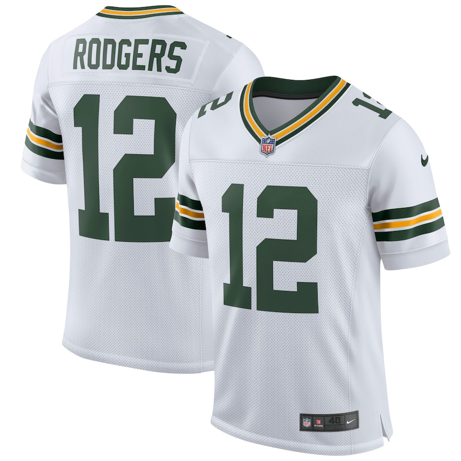 Aaron Rodgers Green Bay Packers Classic Elite Player Jersey – White