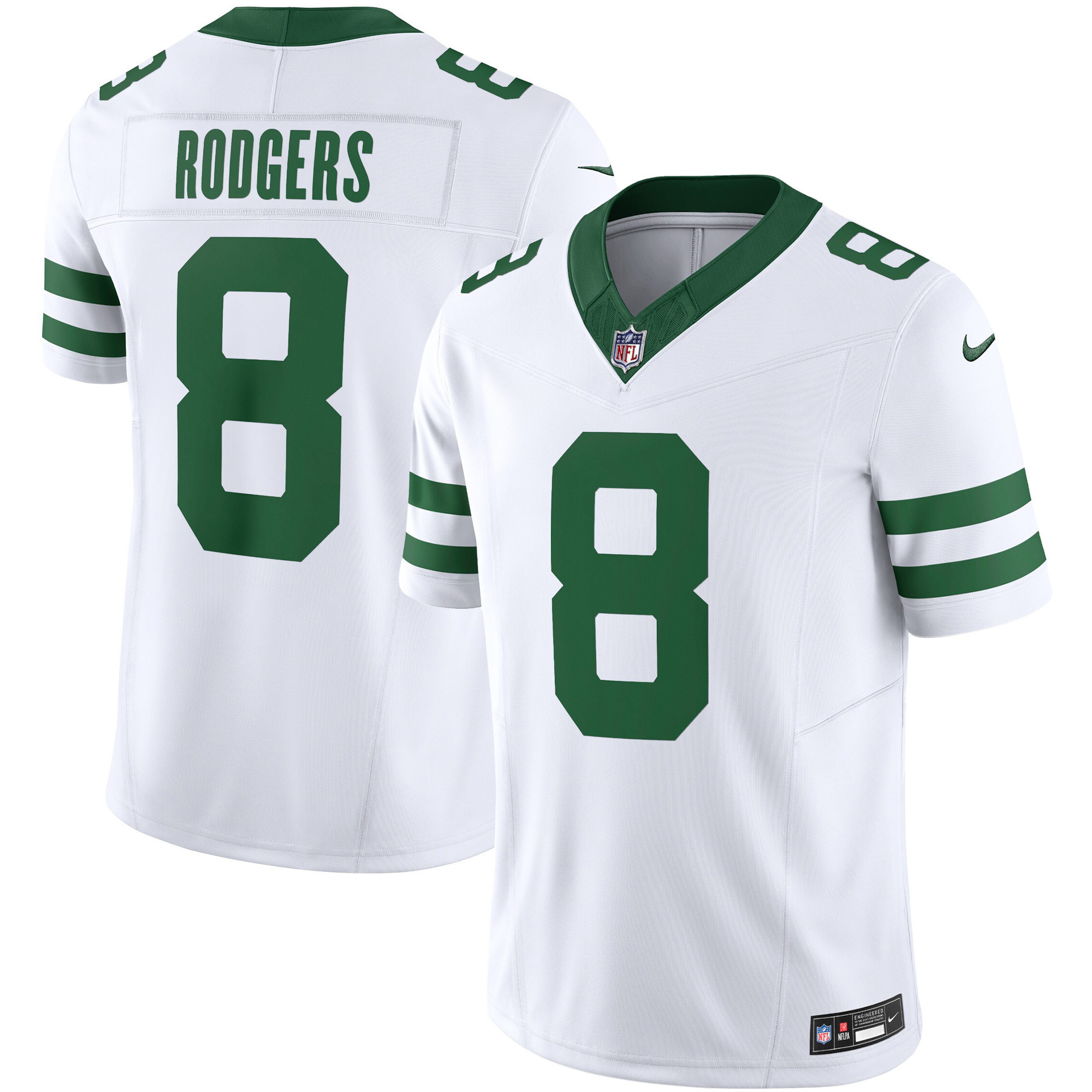 Aaron Rodgers Men's New York Jets Legacy Limited White Jersey - All Stitched