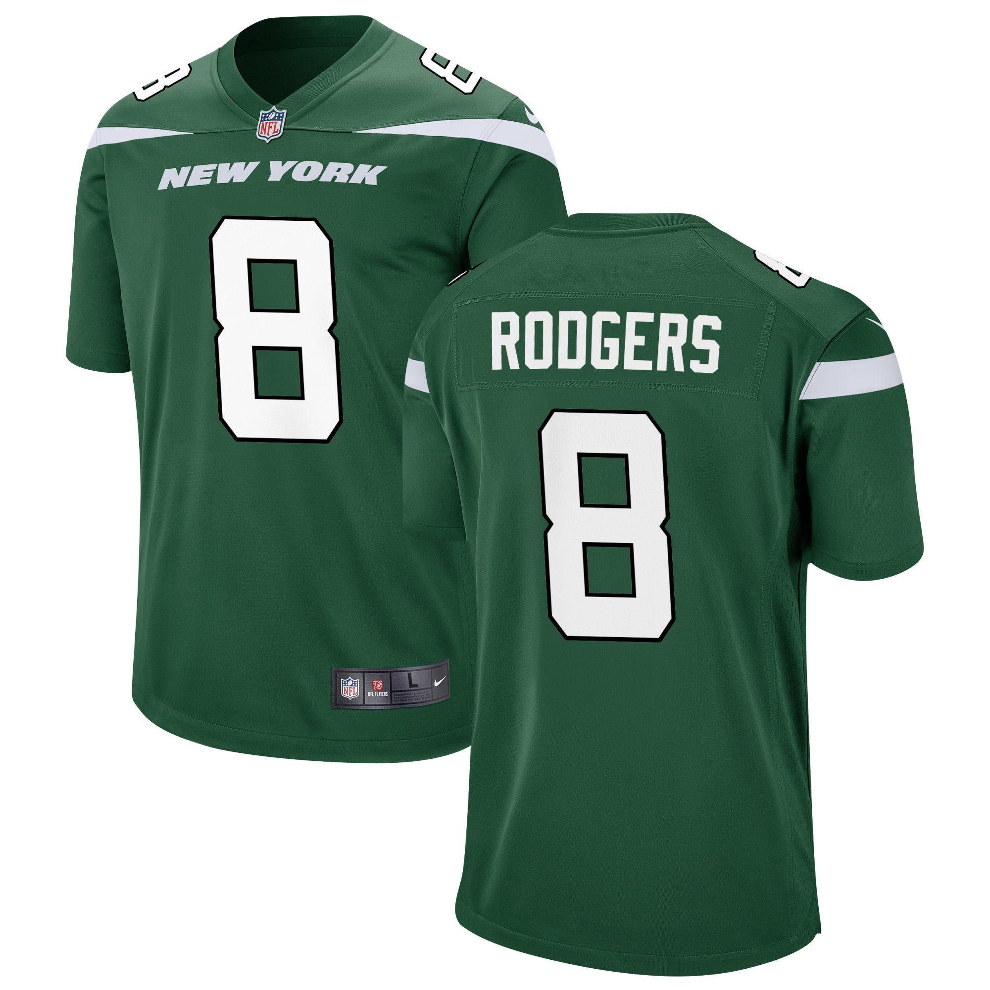 Aaron Rodgers New York Jets Green Jersey - All Stitched