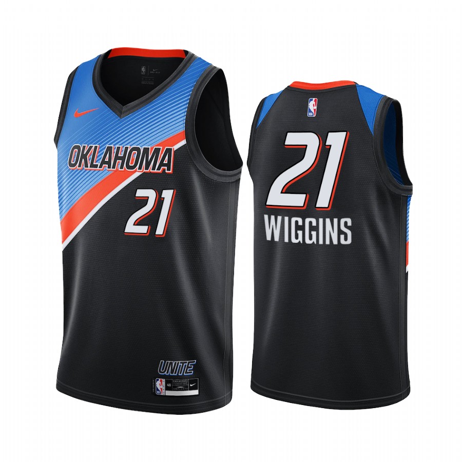 Aaron Wiggins 2021 NBA Draft Oklahoma City Thunder City Edition Jersey Black