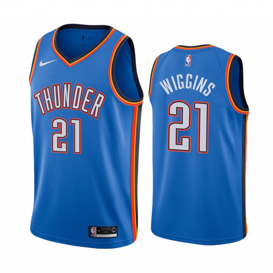 Aaron Wiggins 2021 NBA Draft Oklahoma City Thunder Icon Edition Jersey Blue