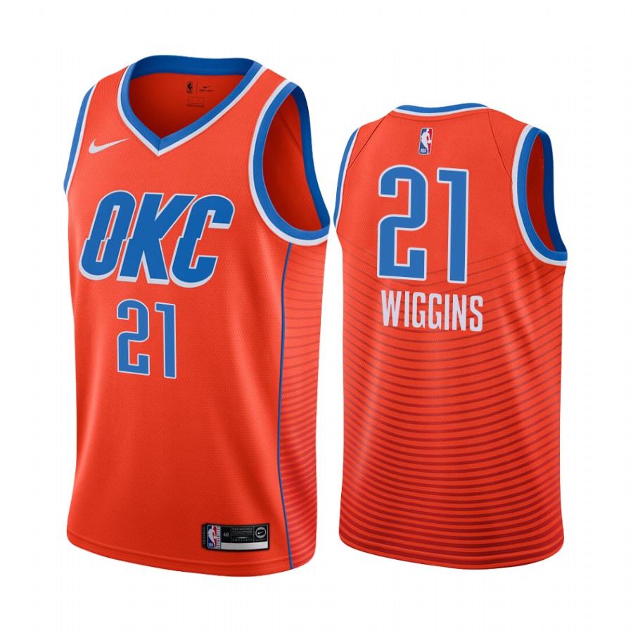 Aaron Wiggins 2021 NBA Draft Oklahoma City Thunder Statement Edition Jersey Orange
