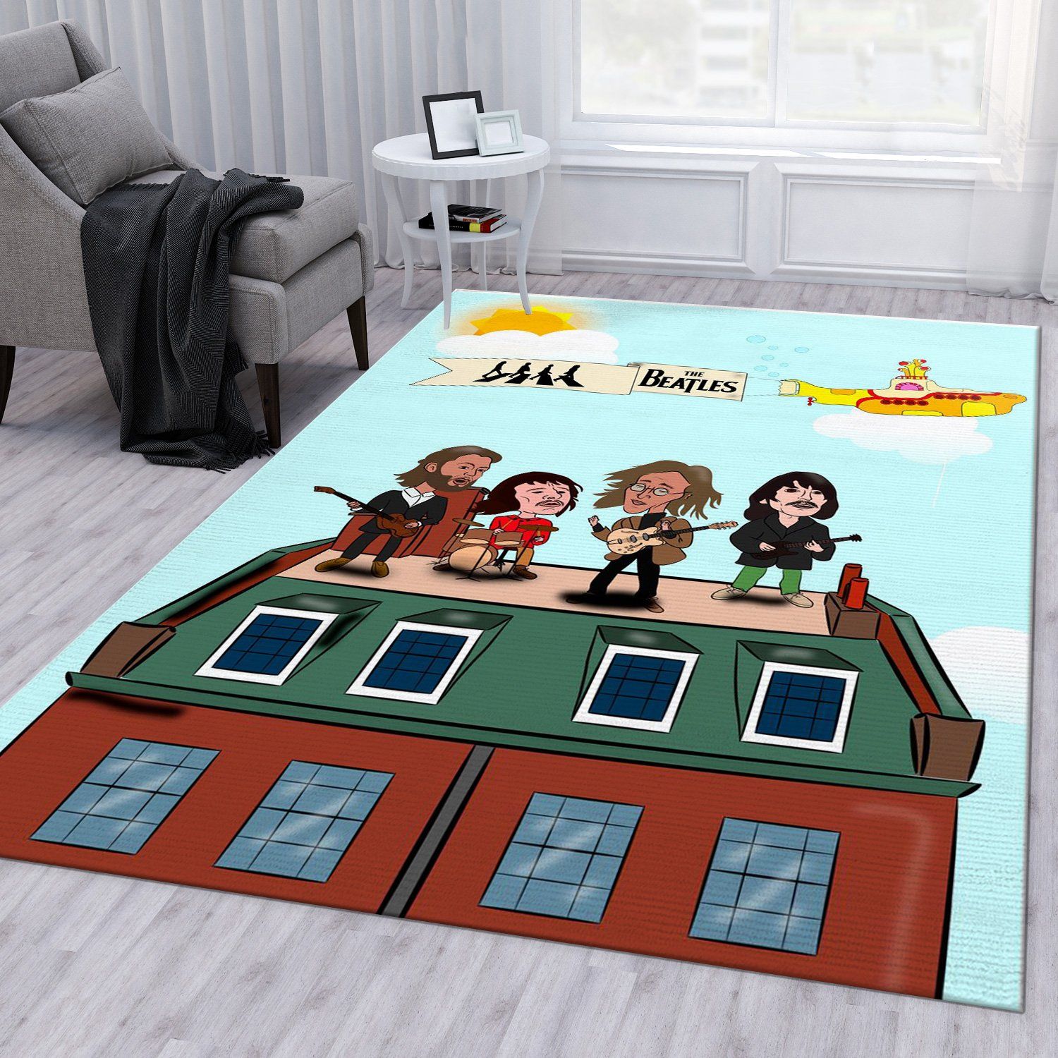 Abbey Road Concert Rectangle Rug – Custom Size And Printing