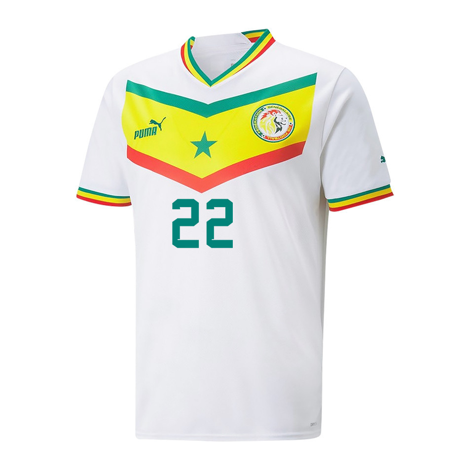 Abdou Diallo 22 FIFA World Cup Qatar 2022 Patch Senegal National Team- Home Men Soccer Jersey