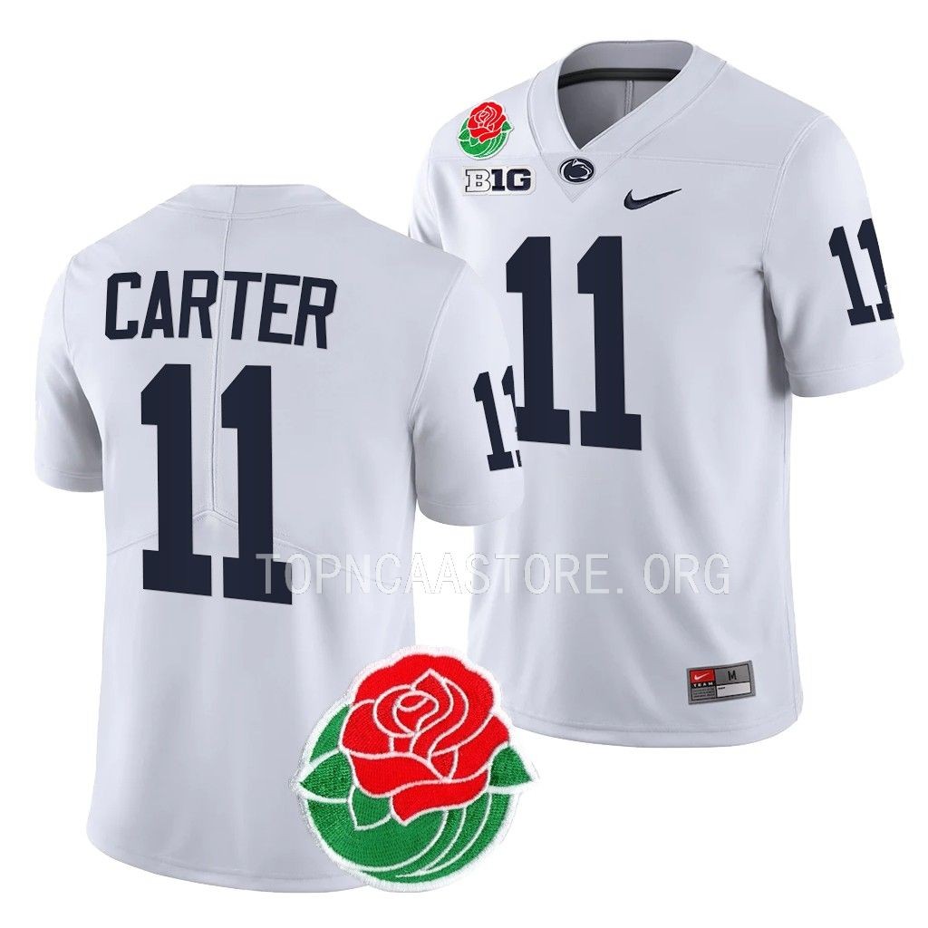Abdul Carter Penn State Nittany Lions #11 White Jersey 2023 Rose Bowl Men's College Uniform
