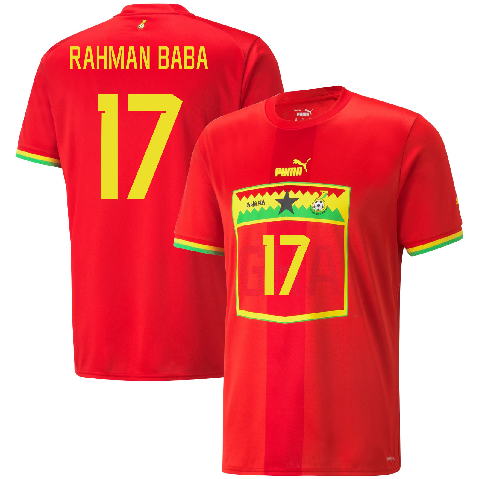 Abdul Rahman Baba 17 Qatar World Cup Ghana National Team 2022-23 Away Red Soccer Jersey –