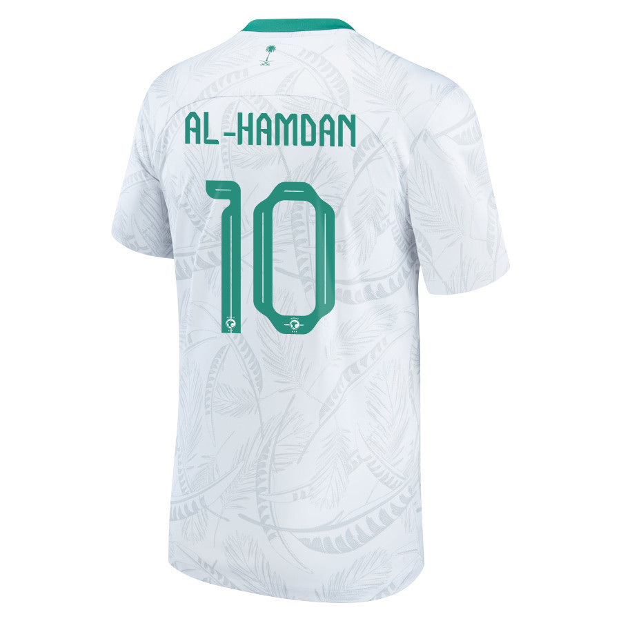 Abdullah Al-Hamdan 10 Saudi Arabia National Team Qatar World Cup 2022-23 Home Youth Jersey