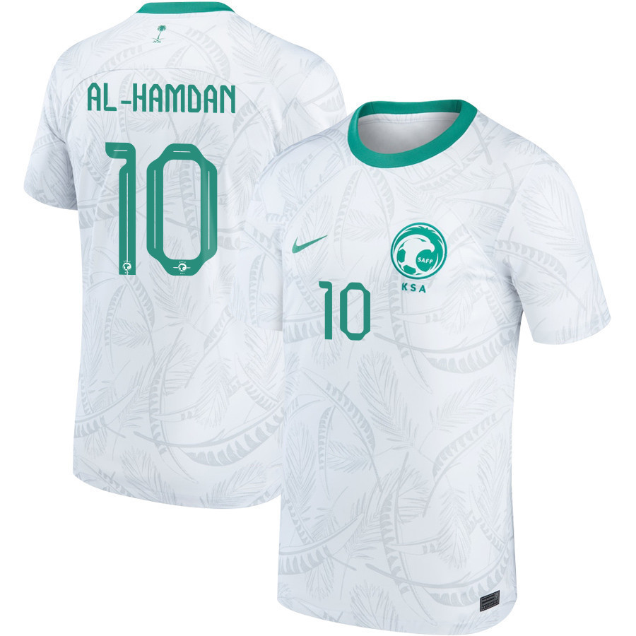 Abdullah Al-Hamdan 10 Saudi Arabia National Team Qatar World Cup 2022-23 Home Soccer Jersey