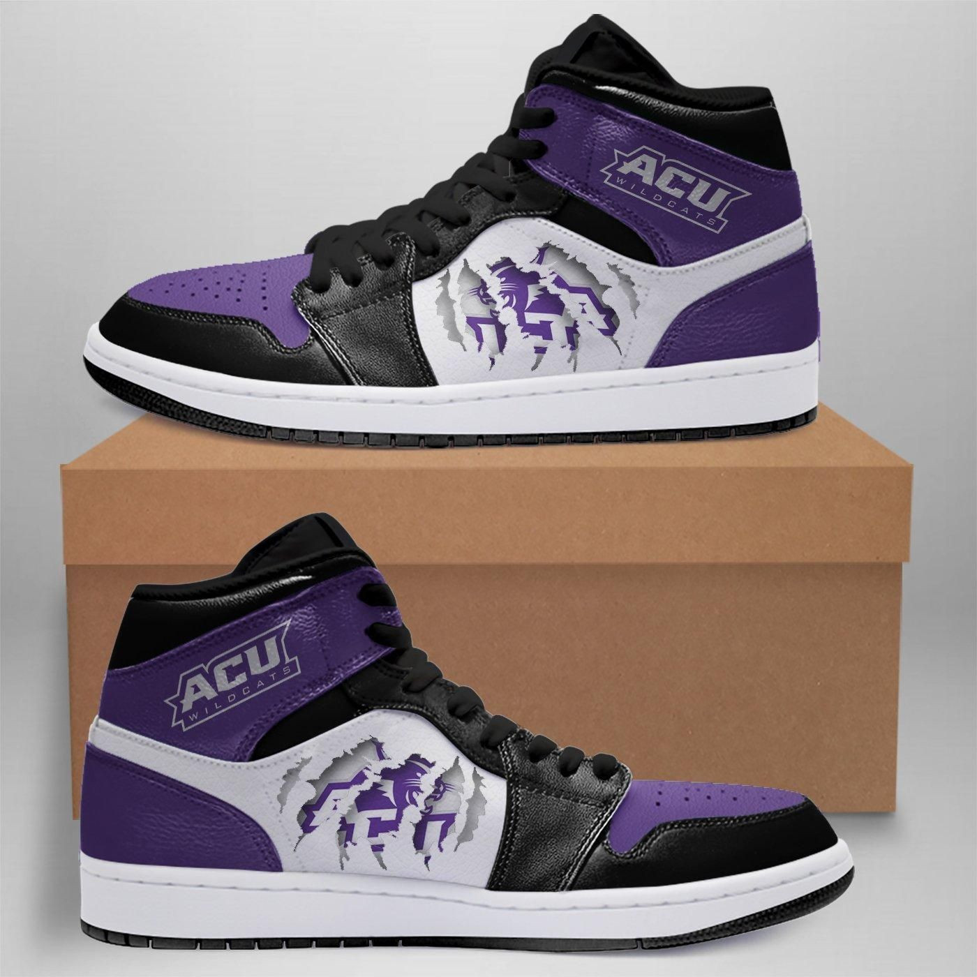 Abilene Christian University Wildcats NCAA team Sneakers Gift For Fans High Top Air Jordan Sneaker, Air Jordan Hightop