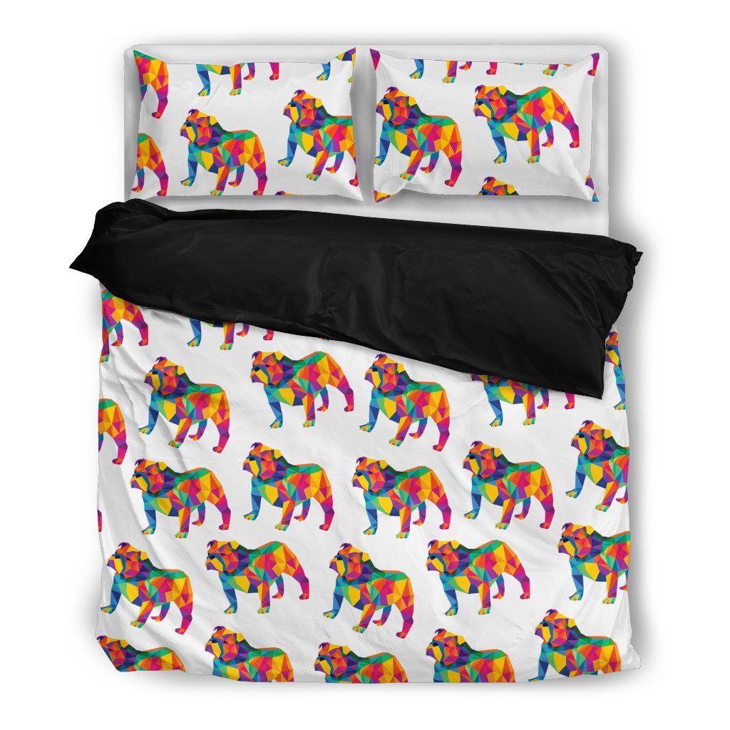 Abstract Bulldog 3D Customized Duvet Cover Bedding Set