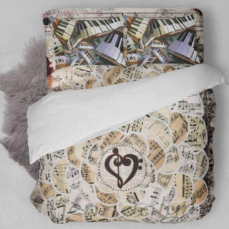 Abstract Piano Duvet Cover Bedding Set