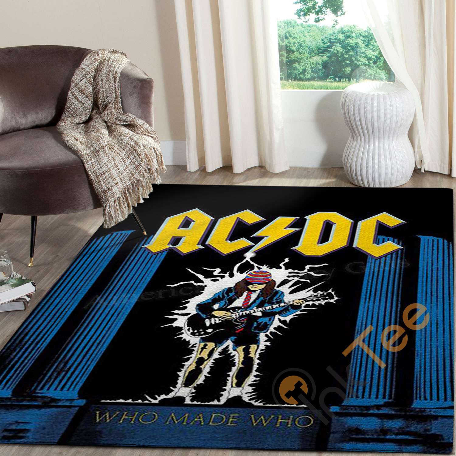 Ac Dc Band Music Who Made Who Rectangle Rug