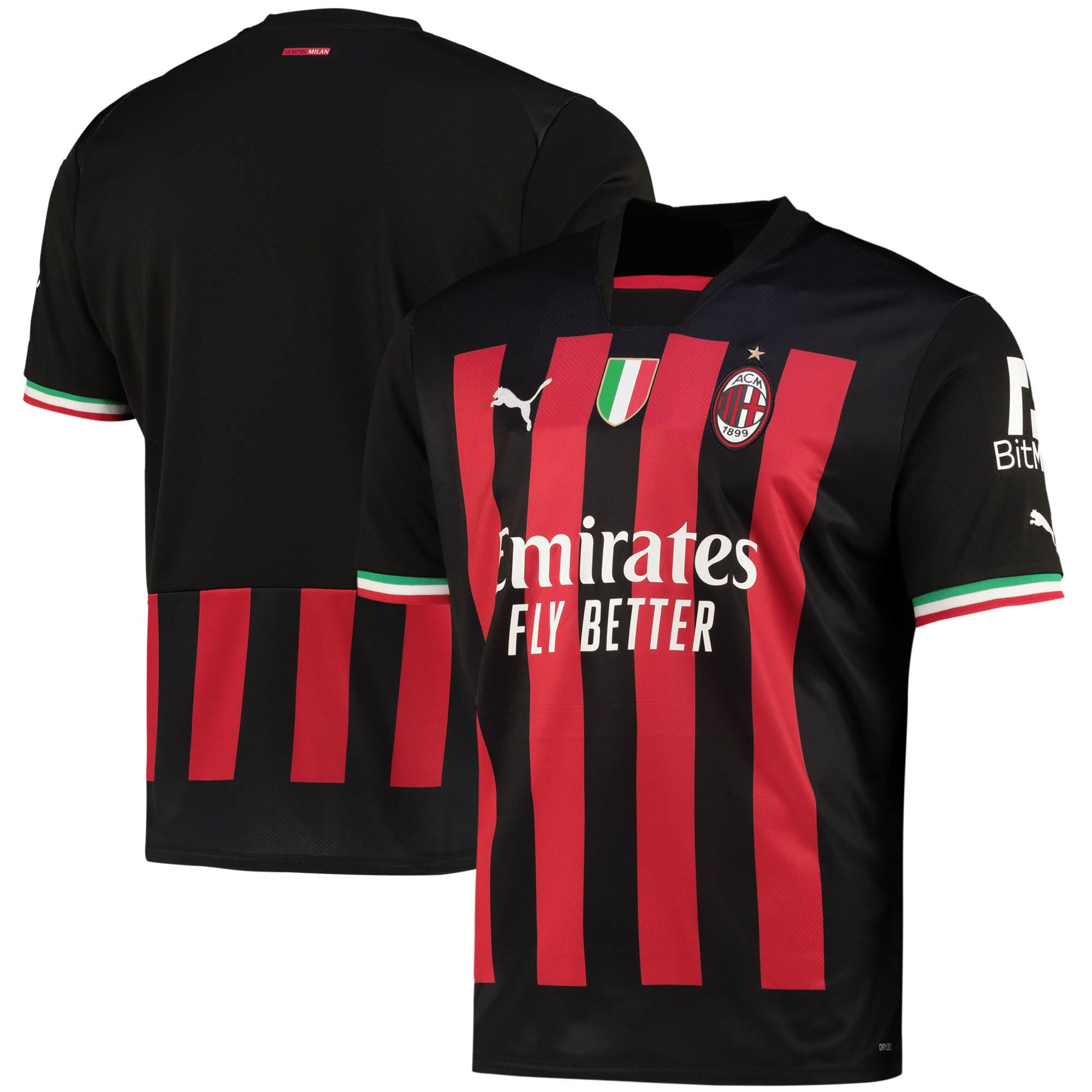 AC Milan Men 2022/23 Home Player Soccer Jersey – Black