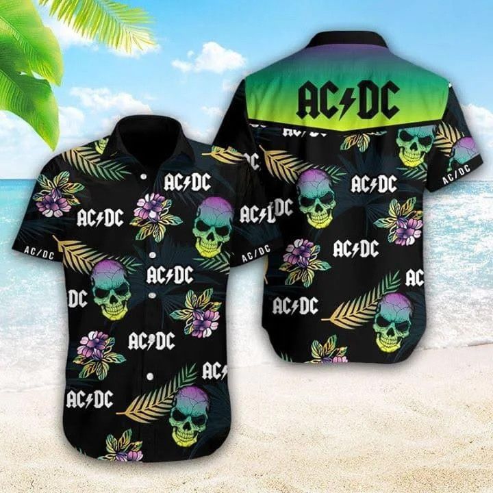 AcDc All Over Printed Hawaiian Shirt Size S – 5Xl