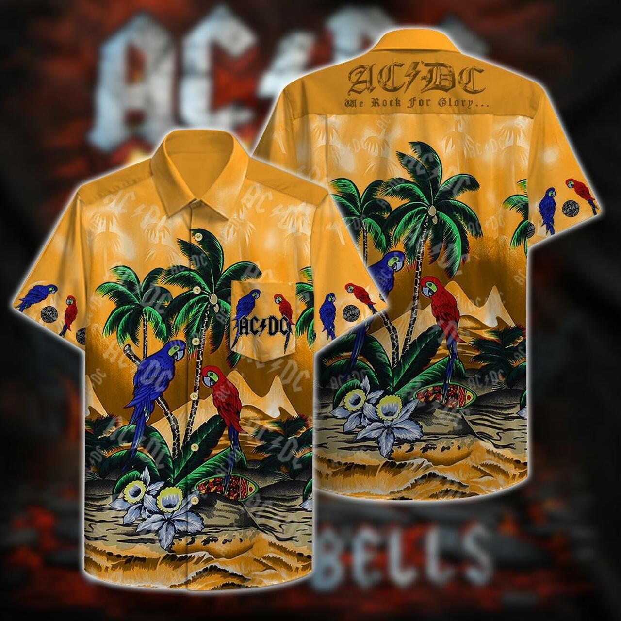 AcDc Hawaii Hawaiian Shirt Fashion Tourism For Men Women Shirt3215
