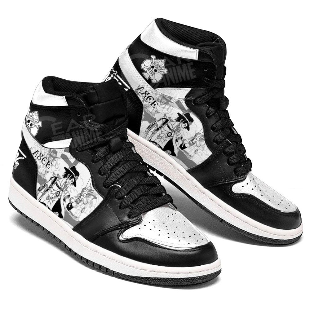 Ace JD1s Sneakers One Piece Shoes Manga Style, Air Jordan Hightop