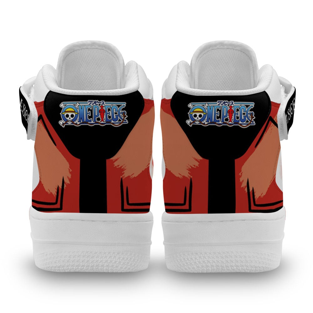 Ace Sneakers Air Mid One Piece Custom Anime Shoes