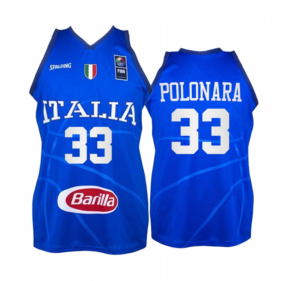 Achille Polonara Italy #33 Blue 2021 Tokyo Olymipcs Limited Jersey