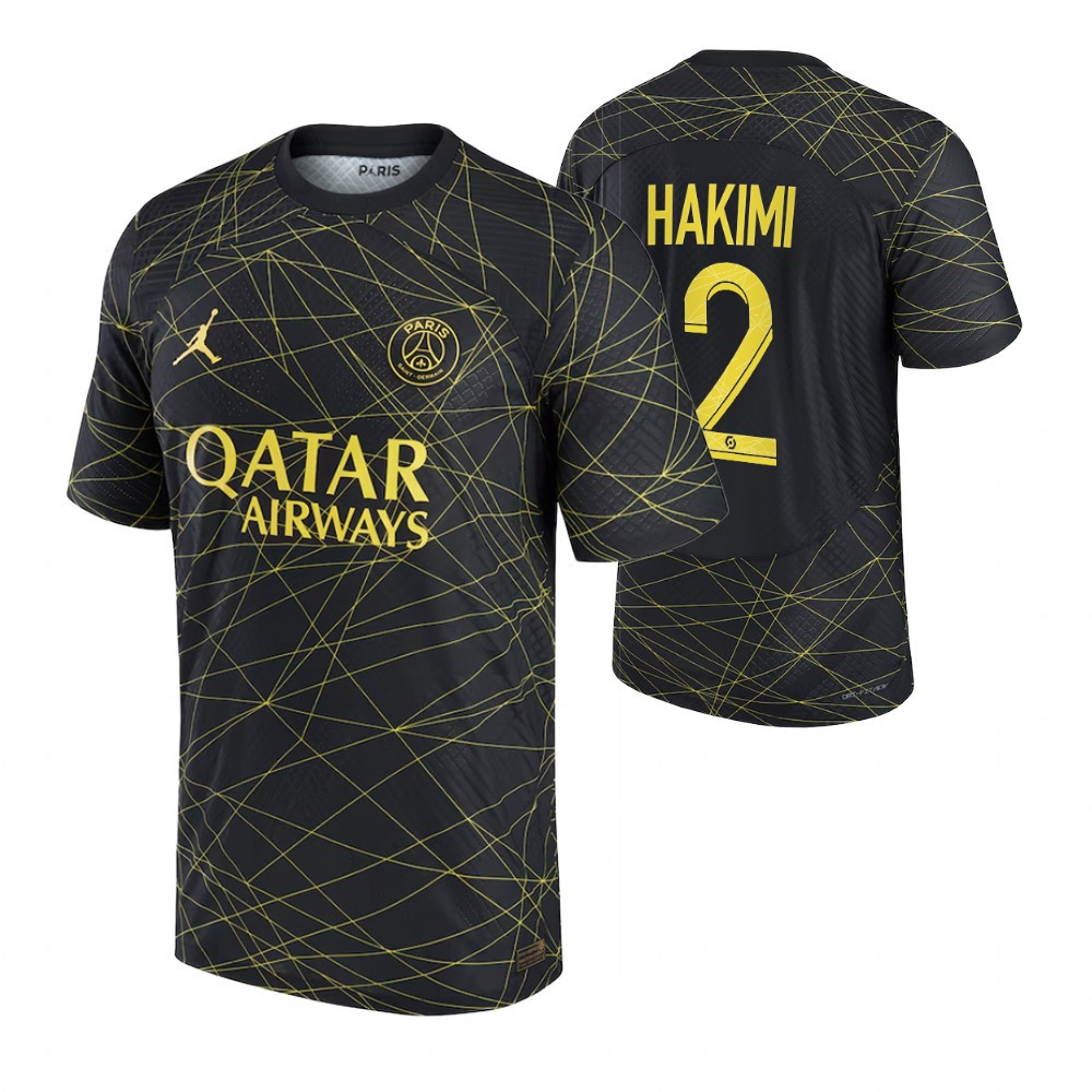 Achraf Hakimi 2 Paris Saint-Germain 2022/23 Fourth Breathe Stadium Player Soccer Jersey – Men Black