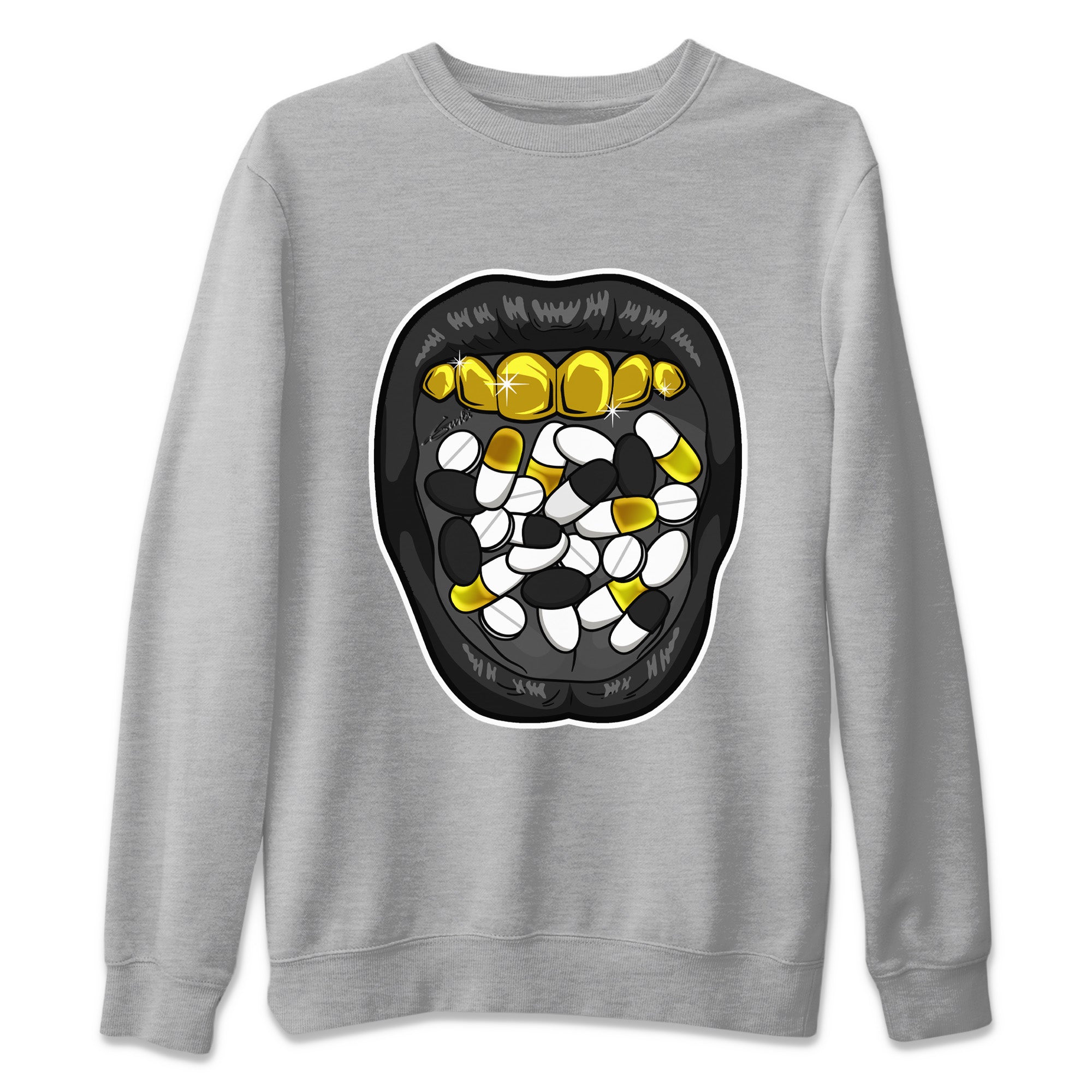 Acid Lips Unisex Sweater – Air Jordan 12 Black Taxi, Sneakers Matching Sweater